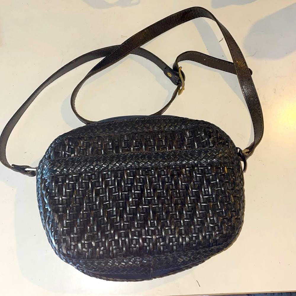 Maripe crossbody basket weave blue
